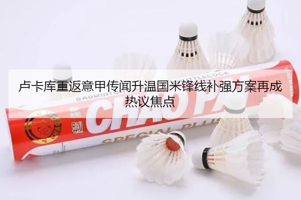 卢卡库重返意甲传闻升温国米锋线补强方案再成热议焦点